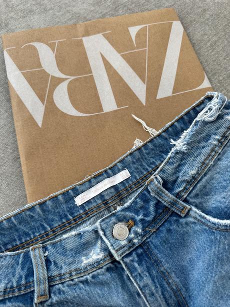 Damska denimova sukna zara, zara,m