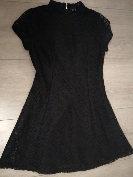 Dámske čierne čipkové šaty zn. zara, zara,m