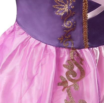 Kostým šaty doplnky na vlásku rapunzel locika nové, 