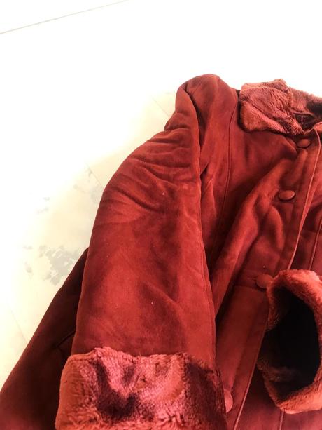 Syntetický teplý 3/4 kožuštek, xl