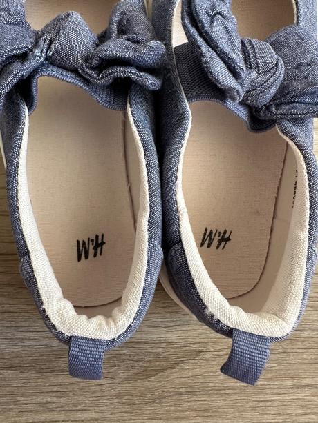 Riflové plátenky s mašľou h&m 29, h&m,29