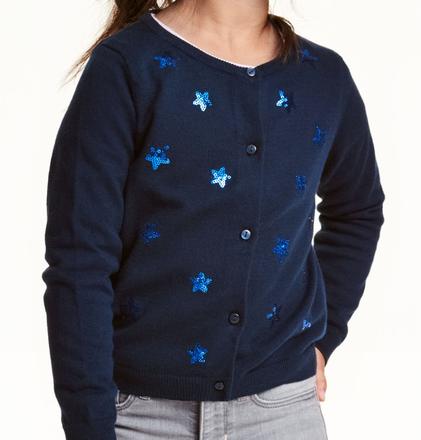 Svetrík s hviezdičkami, h&m,140