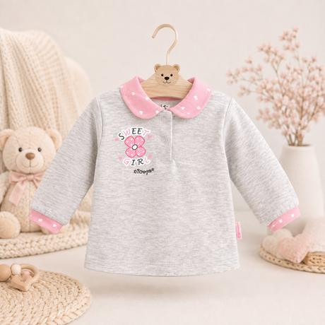 Dievčenské tričko s dlhým rukávom sweet girl, 56 / 62
