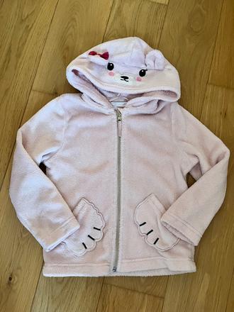 Chlpata mikina s kapucnou, h&m,122