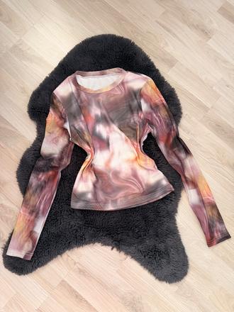 Tricko s dlhym rukavom farebne hnede, m