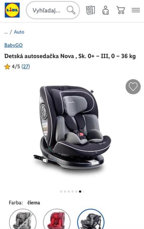 Detská autosedačka baby go nova od 0 do 36 kg, baby design
