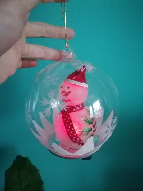 Vianočná guľa - snehuliak, 