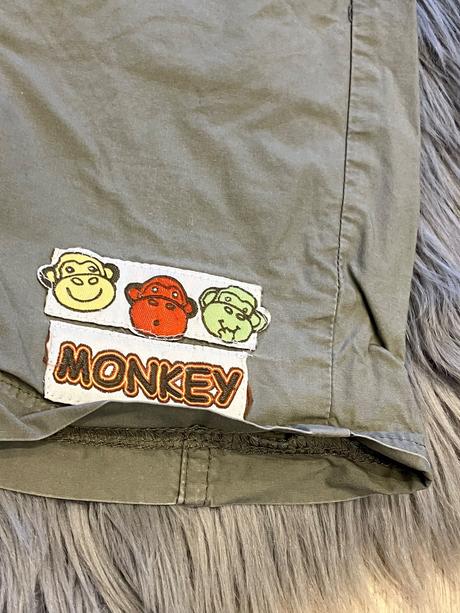 Chlapčenské nohavice na traky s opicou (86), 86