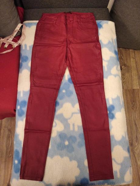 Koženkové nohavice veľkosť s, fishbone,s