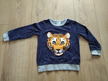 Velúrová mikina h&m, veľ.110/116, h&m,110