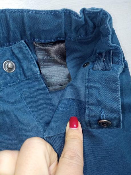 Chlapčenské tmavomodré podšité rifle h&m (92), h&m,92