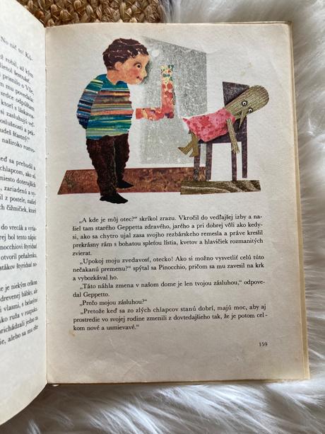 Pinocchio carlo collodi krásna retro kniha (1966),