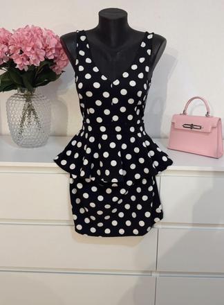 Elegantné bodkované šaty topshop, topshop,38