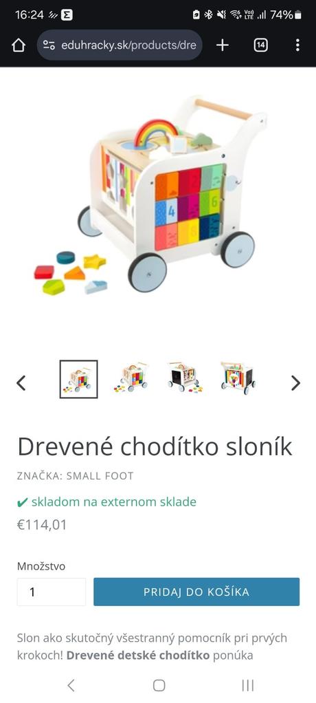 Choditko small foot slonik, 