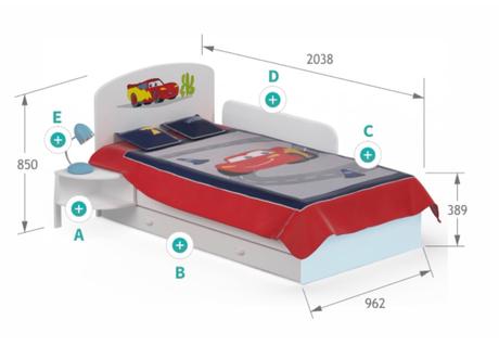 Postel meblik, šírka (cm): 90,dĺžka (cm): 190