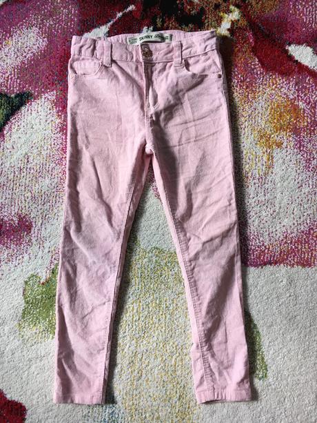 Ružové trblietave nohavice, denim co,122