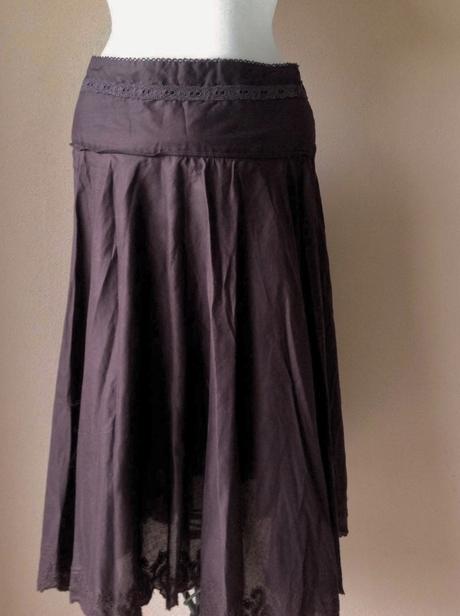 Bavlnena sukna s krajkou, s