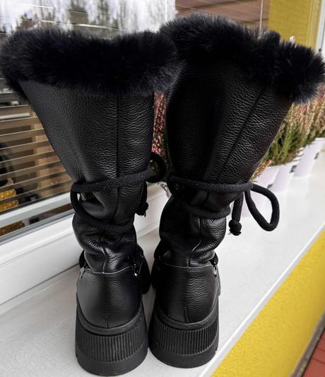 Krásne kožené zateplené topánky 38, 38