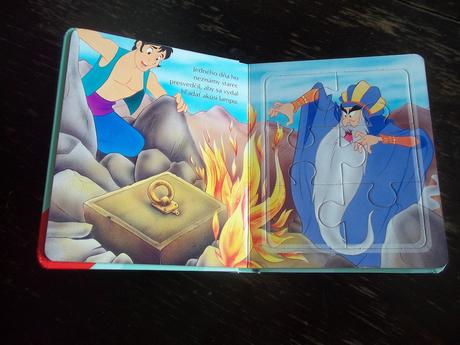 Knižka pre deti - rozprávka s puzzle aladin, 