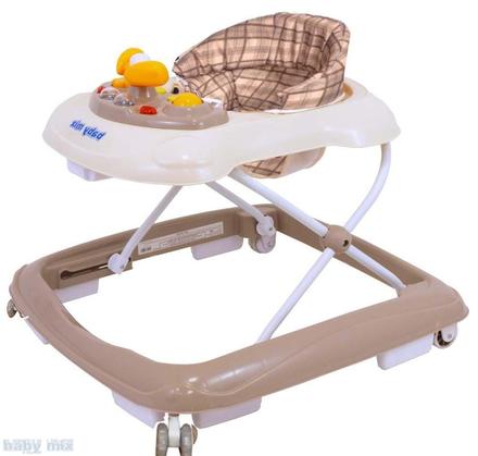 Baby mix detské chodítko béžové so silikónovými ko, 