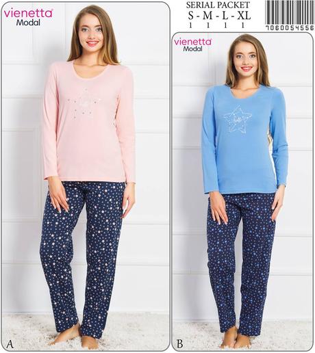 Dámske kvalitné bavlnené pyžamo, l - xxxl