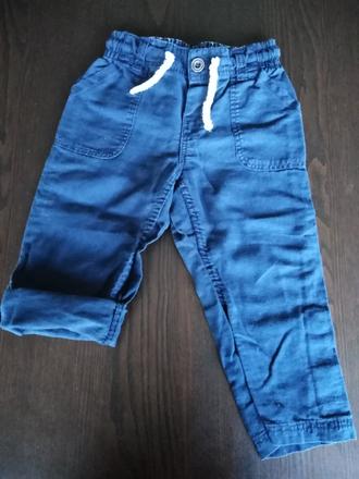 Modre roll-on nohavice, h&m,92