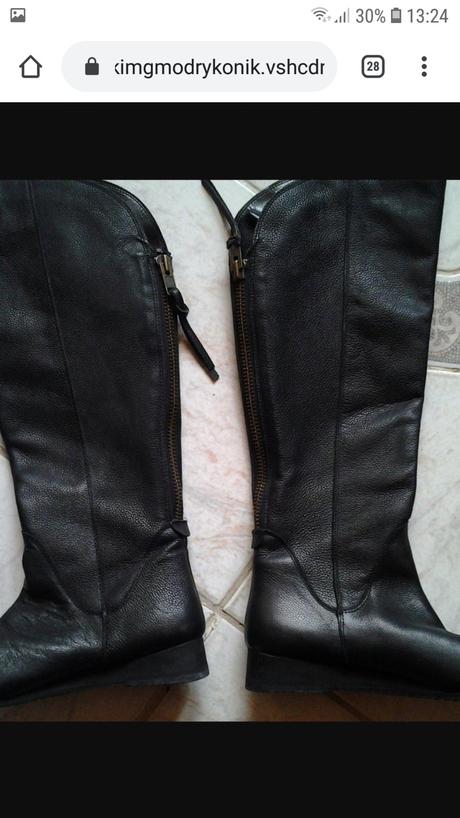 Cizmy znackove z pravej koze,dvakrat pouzite, 39