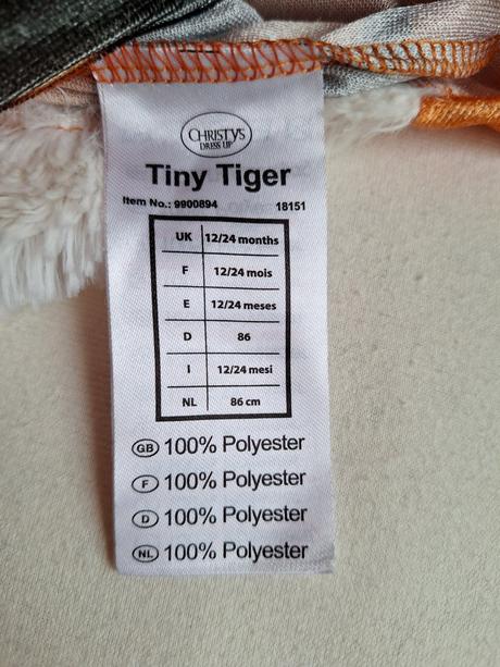 Malá šelma - tigrík karnevalový kostým veľ. 86-92,