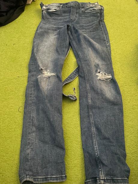 Krásne rifle na traky, denim,152