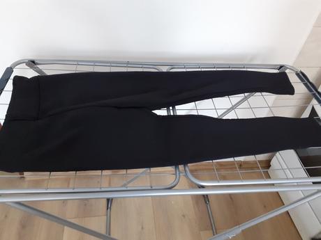 Čierne zateplené dievčenské legíny, 164