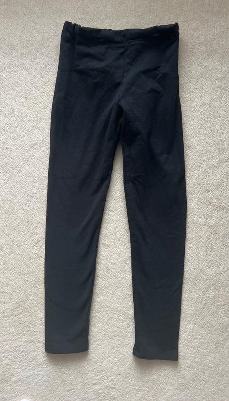 Čierne mierne zateplené legíny, h&m,128