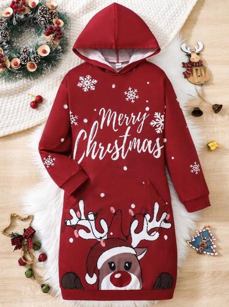 Vianočná mikina s kapucňou sob, 116 / 122 / 146 / 152