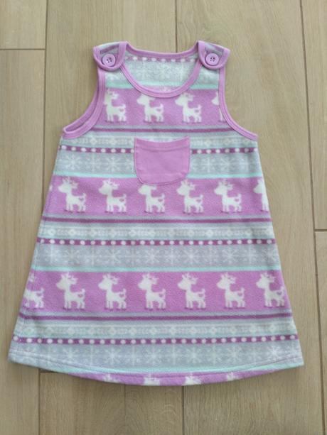 Teplé zimné šaty so sobmi, vianočný motív, george,80