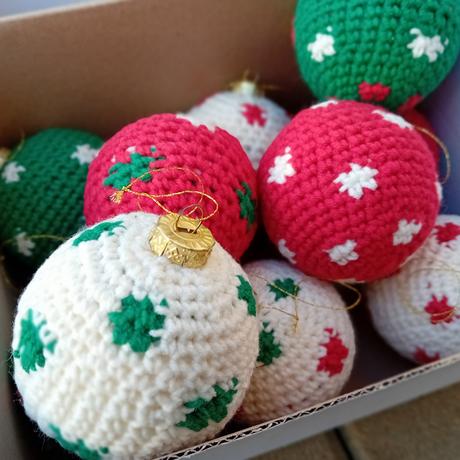 Vianočné gule handmade, 