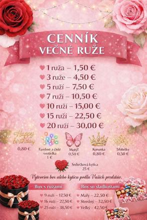 Večné kytice a darčekové boxy na mieru, 