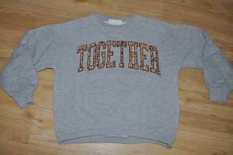 Sivá mikina together, zara,128