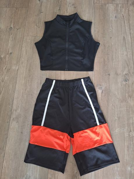 Súprava legíny +crop top, m
