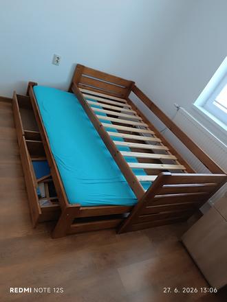 Posteľ rozkladacia s úložným priestorom, šírka (cm): 90,dĺžka (cm): 200