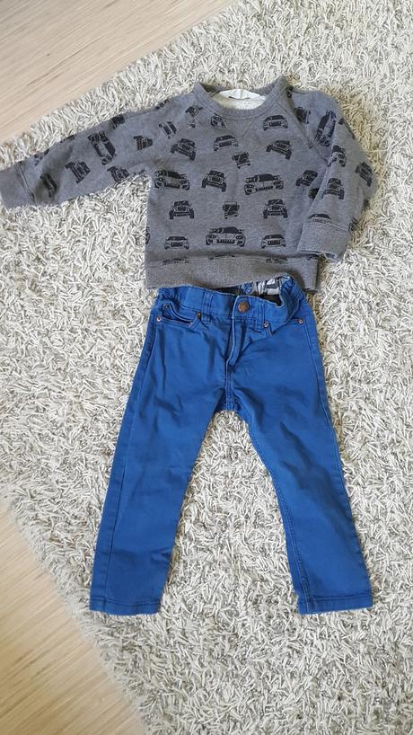 2 rifliky s pulovrikom 86/92, h&m,86