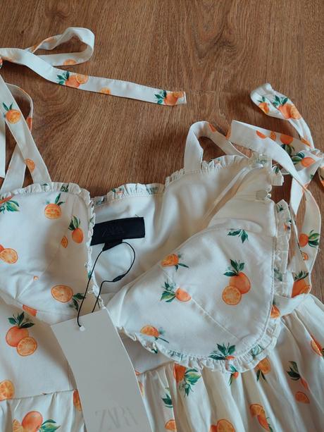 Šaty s pomarančmi zara, zara,36 / s