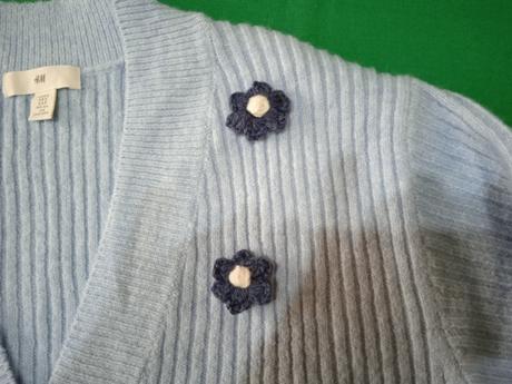 Modrý svetrík, h&m,s