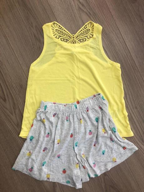 Letné tielko + šortky, h&m,128