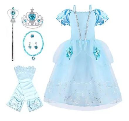 Kostým šaty cinderella popoluška aj doplnky, 