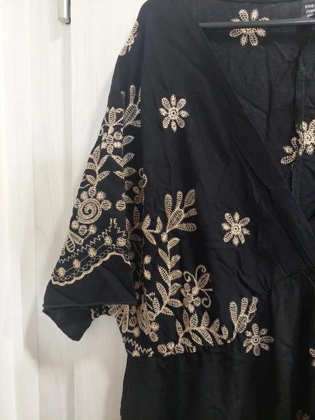 Luxusné vyšívané maxi šaty shein curve boho štýl, 5xl