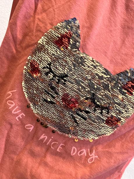 Dievčenské tričko s flitrami (116), sinsay,116