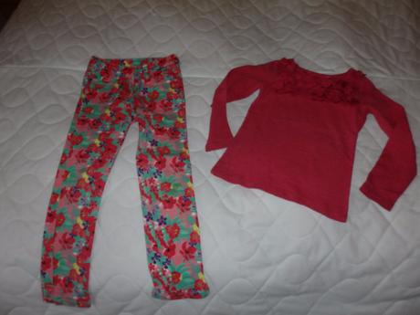 Kvetinové rifličky s tričkom 3/4 roky, kiki&koko,110