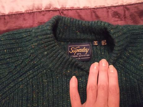 Krátky hrubý vlnený pulóver zn. superdry, superdry,m