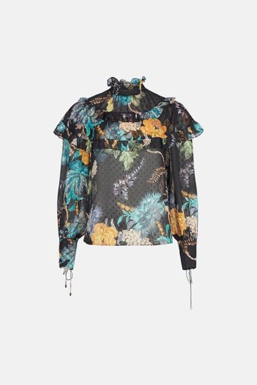 Karen millen - blúzka s kvetinovým vzorom, veľ.36, 36