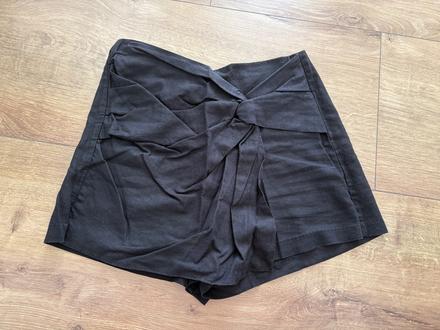 Ľanové sukňové šortky, stradivarius,s