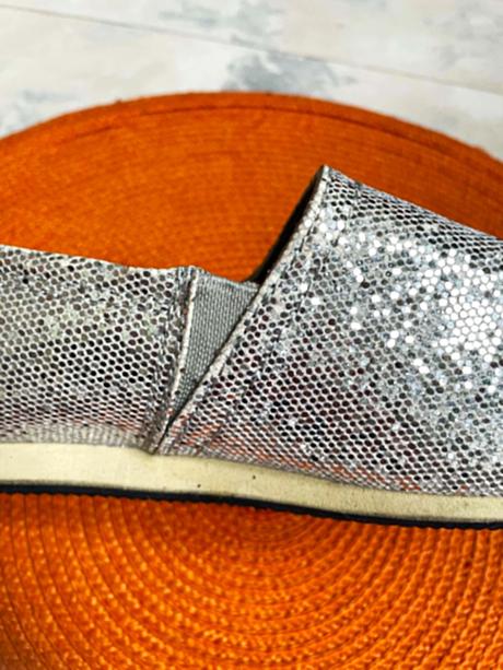 Strieborné luxusné espadrilky, 38